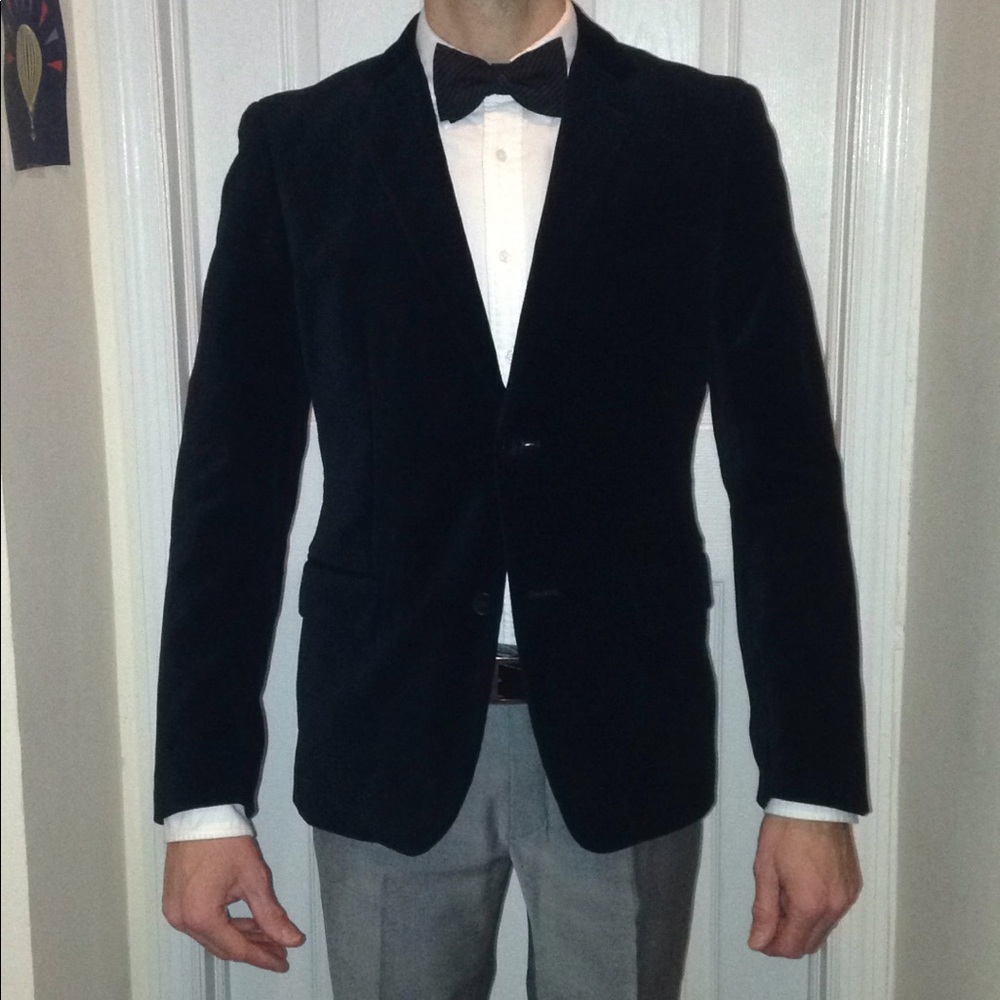 Black velour blazer